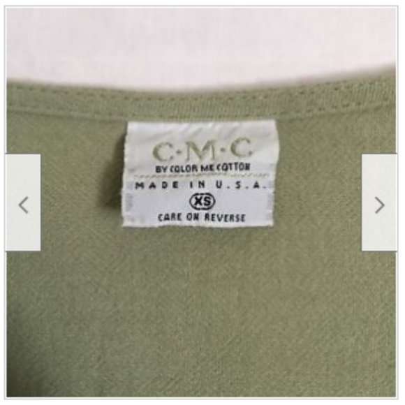 Click By Color Me Cotton Shirt Womens Button Up Shark Hem Crinkle - Picture 5 of 8